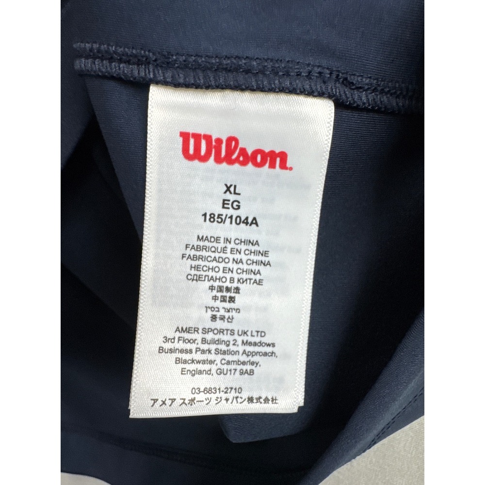 Wilson Quarter Zip Pullover Mens XL Navy Blue Excellent Performance Golf Classic - Picture 3 of 11